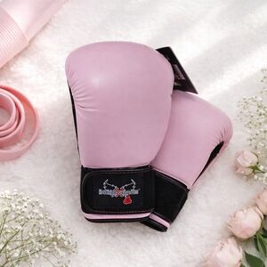Pink I Love Kickboxing Boxing Gloves